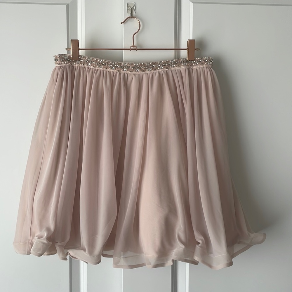 Sequin Hearts Blush Balletcore Barbie Skirt